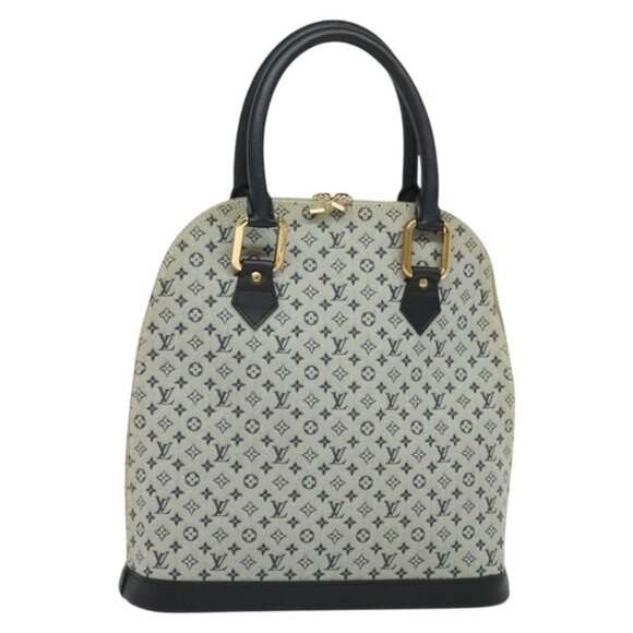 LOUIS VUITTON Monogram Mini Alma Haut Hand Bag Blue M92202 LV Auth 135423 - Picture 1 of 16